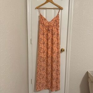 City Studio Summer Spring Pink Floral Maxi Dress Medium cottagecore